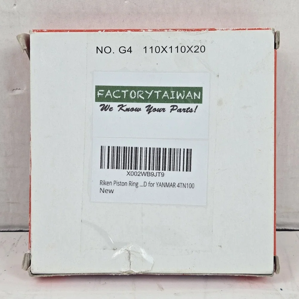 Riken Rik Piston Ring Set 100mm STD for YANMAR 4TN100 NIB SEALED